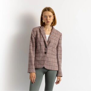 Boden British Tweed by Moon Wool Pink Equestrian Jacket Blazer Women’s Size 6P